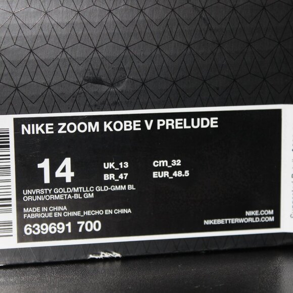 Nike Zoom Kobe V 5 Prelude SZ 11.5 Air WTK What the Kobe Elite HTM 639691-700 - Picture 6 of 6